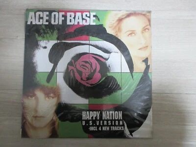 ACE OF BASE HAPPY NATION US VERSION RARE 15 TRACKS 1994 KOREA ORIG LP NEW - Image 1 of 4