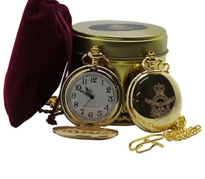 AUSTRALIAN ROYAL AIR FORCE RAAF Pocket Watch Engraved Crest PERSONALISED  - Picture 1 of 2