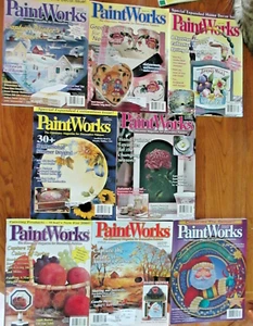 Lot of 8 PaintWorks Magazines Tole Painting - Paint Works 2000 Fruit Santa Fall - Picture 1 of 9