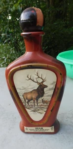 Jim Beam Vintage Liquor Bottle Elk Herd - Excellent Details - Picture 1 of 5