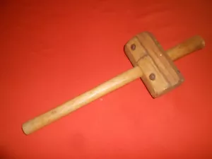 BRITISH ARMY : 1952 Military wood mallet for Tent ''used'' - Picture 1 of 11