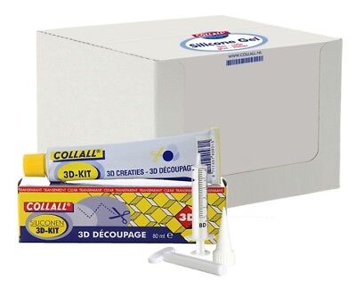 Collall 3d Decoupage Sillicon Glue 2 X 80ml Tubes, 2  X  Syringes  And 2 X Keys. • 14.76€