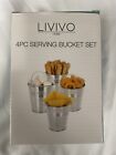 Livivo 4er Set LFGB zertifizierte Serviereimer, ideale Cafés für den Heimgebrauch usw.