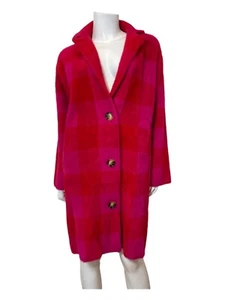 Essentiel Antwerp Wice Check Mantel in Rosa/Rot Größe XS - Bild 1 von 7