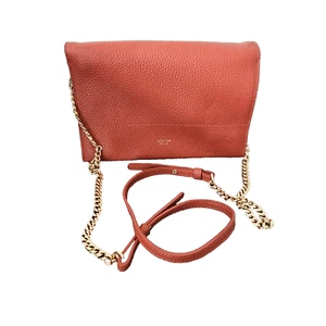 OROTON BNWOT orange pebble leather removable strap magnet closure bag Rrp $299 - Picture 1 of 6