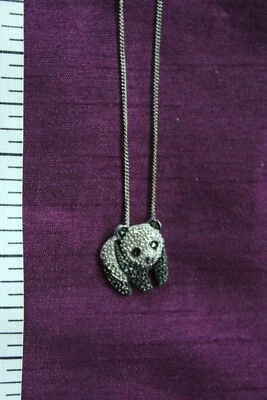 Black & White Diamond Panda Ross-Simons Sterling Pendant - Image 1 of 3