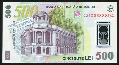 q061 Romania 500 lei 2018 2022 NEW EDITION POLYMER NOTE UNC - Image 1 of 2