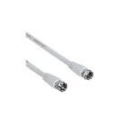 Cable-Tex F Plug To F Satellite Cable Coaxial White 2M