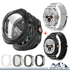 For Samsung Galaxy Watch Ultra 47mm Full Cover Case + Steel Metal Band Strap NEW - Picture 1 of 15