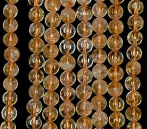 7 mm Gelber Citrin Edelstein Grd A Rund 15 Zoll (90189289-678) - Bild 1 von 4