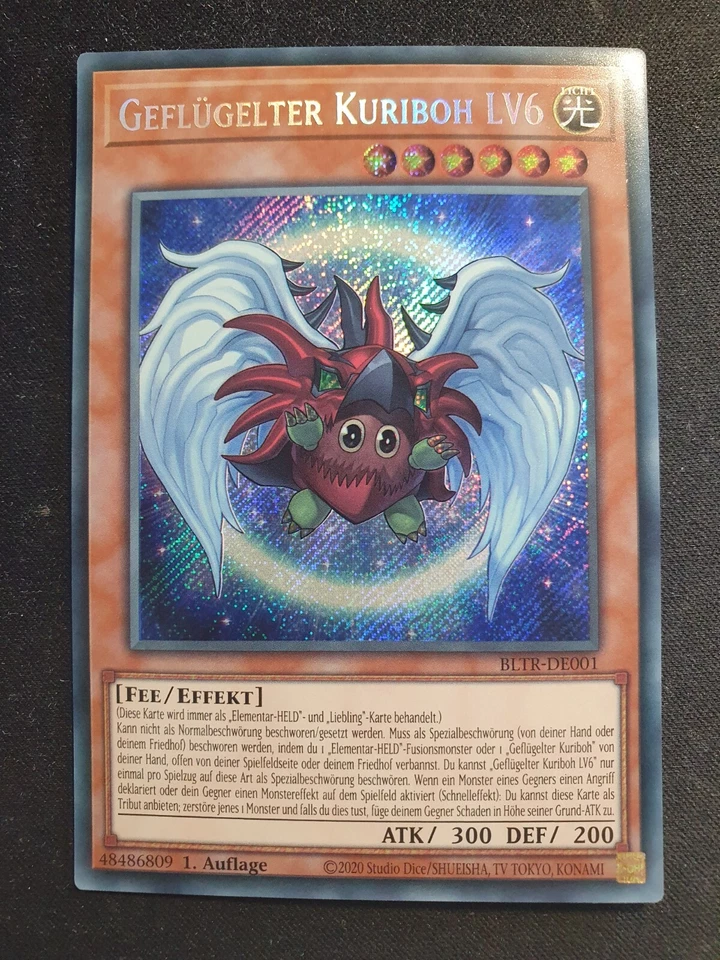 Yu-Gi-Oh! BLTR-DE001 Geflügelter Kuriboh LV6 Secret Rare NM 1st - Bild 1 von 1