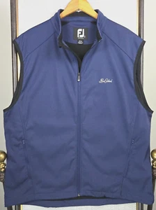 FOOTJOY x SEA ISLAND Size XL Full Zip Waterproof Softshell Vest Golf Blue FJ - Picture 1 of 13