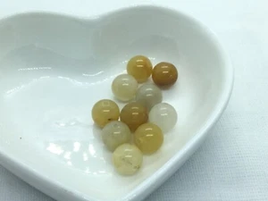 10 semi precious gemstone natural topaz jade beads, 8mm - Picture 1 of 2