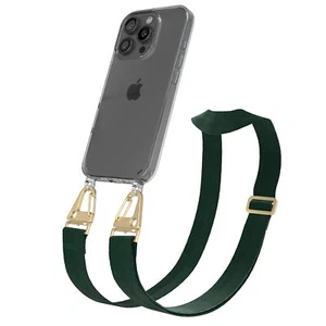 Do Apple iPhone 16 Pro Etui z paskiem Łańcuch na telefon komórkowy Szerokopasmowy pasek na telefon komórkowy Cover Zielony - Zdjęcie 1 z 7