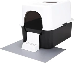 Cat Litter Box with Lid, Fully Enclosed Splash-Proof and Leak-Proof Urine High E - Picture 1 of 8