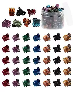 Mini Hair Clips 72 Pcs for Women and Girls Plastic Small Claw Hair Clips Tiny - Picture 1 of 2