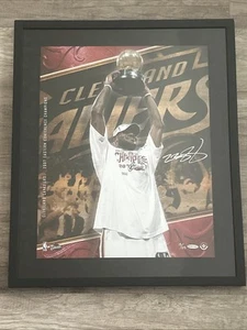 Lebron James SIGNED 21”x25” Framed Photo Auto LE #/123 2007 ECF Champs UDA COA - Picture 1 of 4
