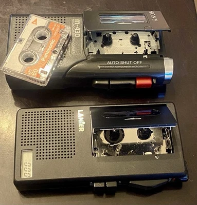 Grabadoras de cinta micro casete Lanier Sony piezas de dictado/reparación P-164 M-430 Foto 1 de 4