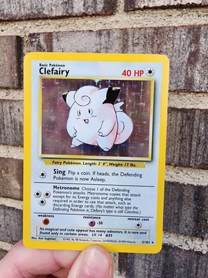 Pokémon TCG Clefairy Base Set 2 Holo Unlimited Rare Card 6/130 Vintage - Image 1 of 3