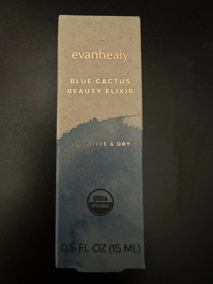 EVANHEALY BLUE CACTUS BEAUTY ELIXIR FOR SENSITIVE & DRY SKIN 0.5 FL. OZ. NIB - Image 1 of 1