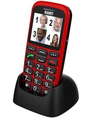 SAIET MAGNUM DUE ROSSO CELLULARE PER ANZIANI TASTI GRANDI DISPALY 2.2" RADIO FM - Immagine 1 di 4