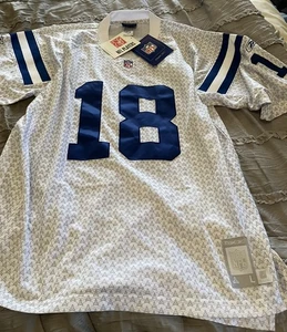 PEYTON MANNING Indianapolis COLTS Football REEBOK Sewn L Jersey ALTERNATE New - Picture 1 of 3