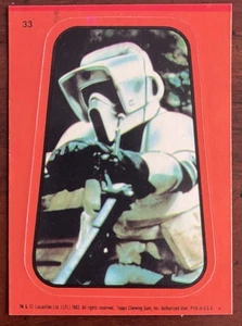 1983 Star Wars Return of the Jedi Series 1 Sticker #33 ROTJ Biker Scout Red - Bild 1 von 2