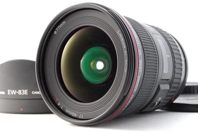 [ALMOST UNUSED w/Hood] Canon EF 17-40mm F/4 L USM Zoom Lens For EF Mount JAPAN - Image 1 of 4