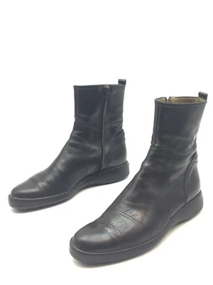 Lottusse Botas De Cuero Negro Para Mujer T.39 1/2 US.8,5 UK.6 - Imagen 1 de 4