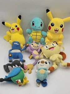 Pokemon Mixed Lot Of Plush 8 Stuffed Toys Tomy WCT Jaaks - Picture 1 of 8