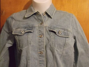  CHAQUETA DEMIN SEÑORA "GLORIA VANDERBILT" AZUL CON BOTONES DE METAL...TALLA...GRANDE - Imagen 1 de 4