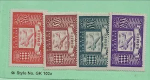 MONACO Sc 10-13 NH issue of 1946 - AVIATION. Sc$8+ - Picture 1 of 1