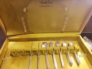 JUEGO DE 22 PIEZAS DE COLECCIÓN COMUNITARIO PLATEADO DE MARES DEL SUR PATRÓN EN PECHO ORIGINAL - Imagen 1 de 6