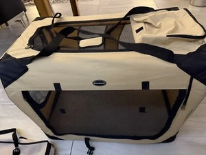 Hunde Traveller Box Ani One XL Faltbar, Maße 820 x500 x600 mm, Beige-Braun, TOP - Bild 1 von 22