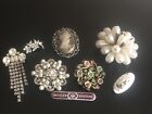 Some Vintage ladies brooches Mixed Lot Stamp Mark On 1 &1 Hand Painted
