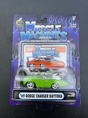 MUSCLE MACHINES 1969 DODGE CHARGER DAYTONA   1:64 GREEN 04-59 - Image 1 of 2