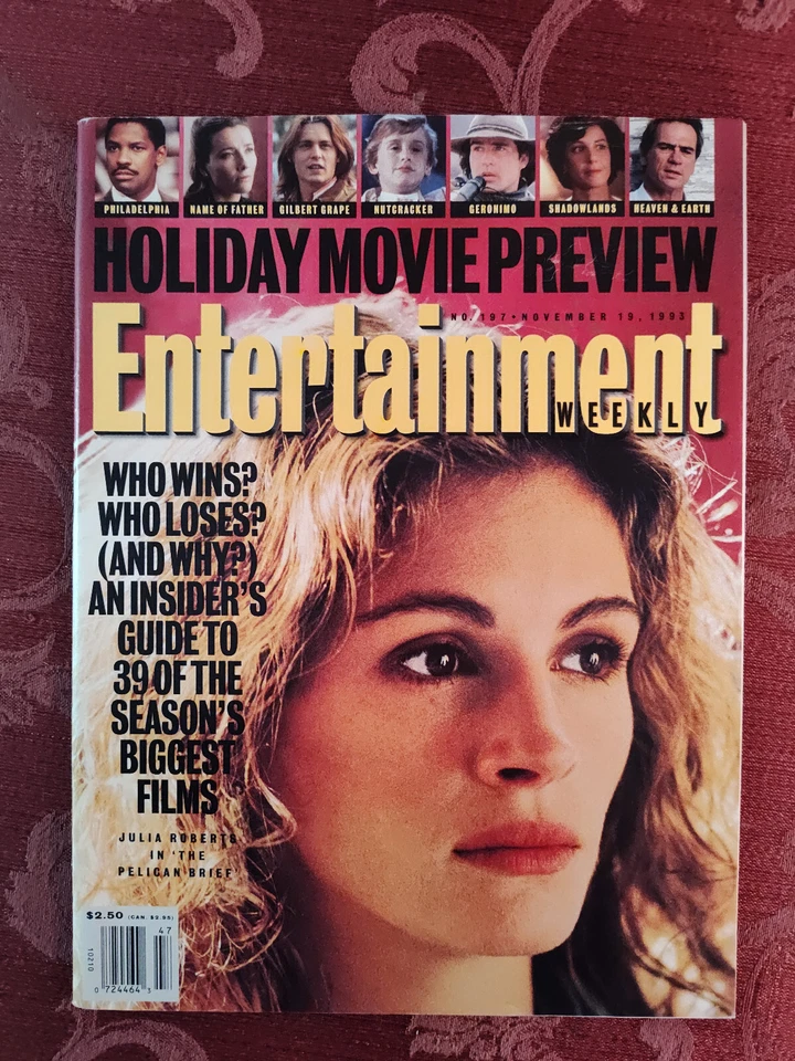 ENTERTAINMENT WEEKLY November 19 1993 Julia Roberts Oliver Stone Evan Dando Foto 1 de 1