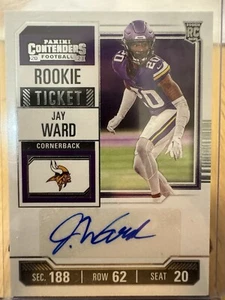 Jay Ward 2023 Panini Contenders Rookie Ticket Auto #172 Minnesota Vikings RC - Picture 1 of 2