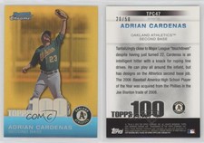 2010 Bowman Chrome Topps 100 Prospects Gold Refractor /50 Adrian Cardenas #TPC47