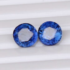 Natural Blue Sapphire Ceylon 3.10 Ct Pair Round Cut Loose Certified Gemstone