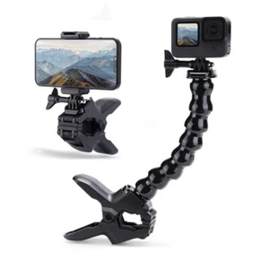 Backen Flex Klemmarm Halterung verstellbar Schwanenhals Halter für GoPro 11 10 9 SJcam - Bild 1 von 4