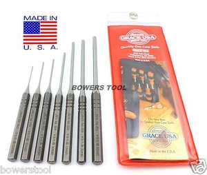 Grace Gunsmith Roll Spring Pin Punch Set 7pc Gun Care Machinist Made in USA - Picture 1 of 4