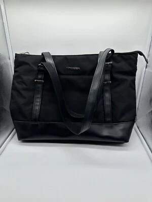 KROSER Laptop Tote Bag-Black-Teal Lining - Image 1 of 4