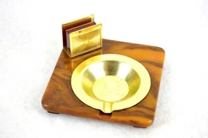 Catalin Aschenbecher 100g Butterscotch Bakelit Faturan 50er Bernstein Honig  - Bild 1 von 13