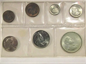 South Africa 1969 1,2,5,10,20,50 Cents 1 Silver Rand unc Sealed Coin Set - Picture 1 of 10