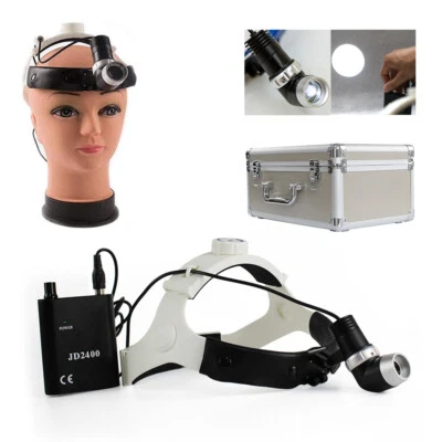 Diadema de cuero médico dental 3W LED foco faro luz alta JD2400 CE Foto 1 de 4