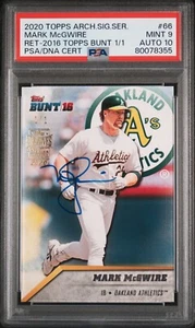 2020 Topps Archives Mark McGwire Signature Series Auto 1/1 Oakland A's Athletics - Bild 1 von 2