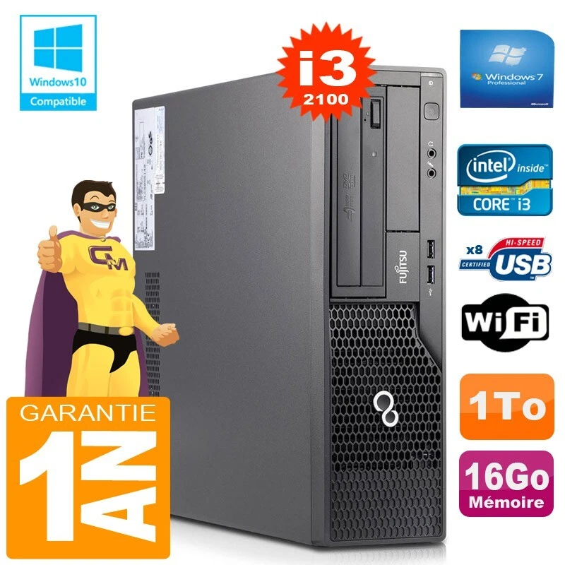 PC Fujitsu Esprimo E500 E85+ SFF Core I3-2100 RAM 16GB Festplatte 1 TB Wifi W7 - Bild 1 von 1
