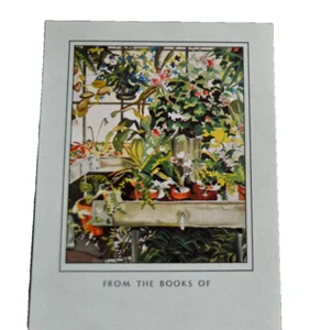 PLANTS GREENHOUSE GARDEN Vintage 24 Bookplates FROM THE BOOKS OF Antioch - Imagen 1 de 2