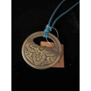 Mair boomie Vintage made in India NWT pendant necklace disc silver - Picture 1 of 14